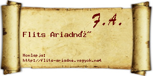 Flits Ariadné névjegykártya